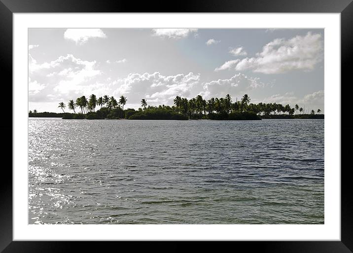 island in the morning Framed Mounted Print by Hassan Najmy