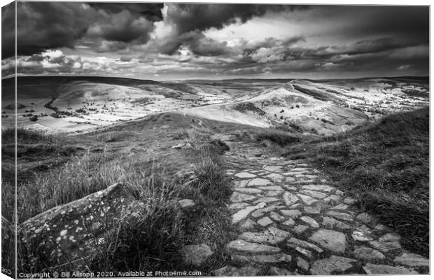 The path to Losehill. Canvas Print by Bill Allsopp