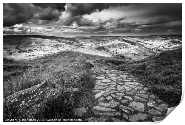 The path to Losehill. Print by Bill Allsopp