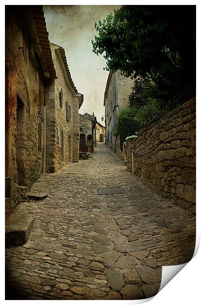 Alleyway in Mediaeval Lacoste Print by Jacqi Elmslie