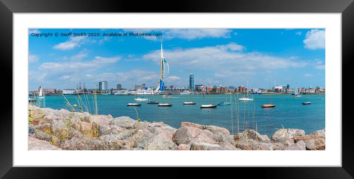 Portsmouth City and Harbour Framed Mounted Print by Geoff Smith
