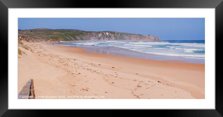 The Unspoiled Gem: San Remo Beach Framed Mounted Print by Holly Burgess
