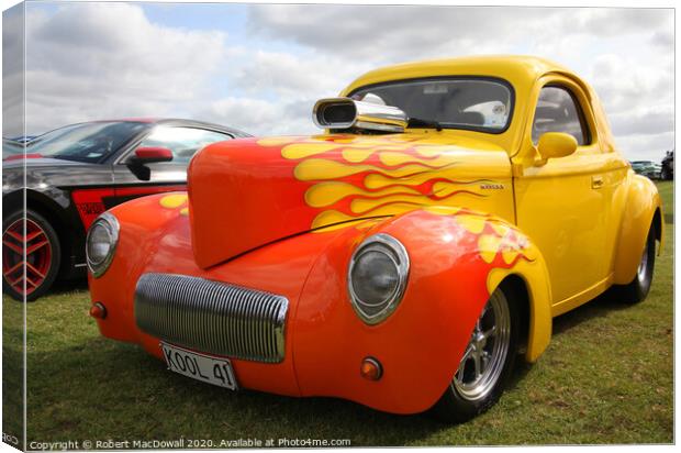 American hot rod at Kumeu Classic Car Show, New Zealand Canvas Print by Robert MacDowall