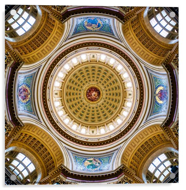 Capitol - Dome 2- Madison - Wisconsin Acrylic by Steven Ralser