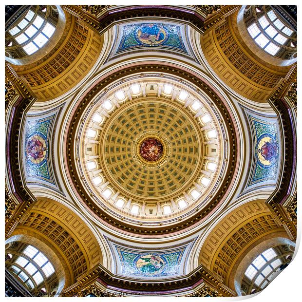 Capitol - Dome 2- Madison - Wisconsin Print by Steven Ralser