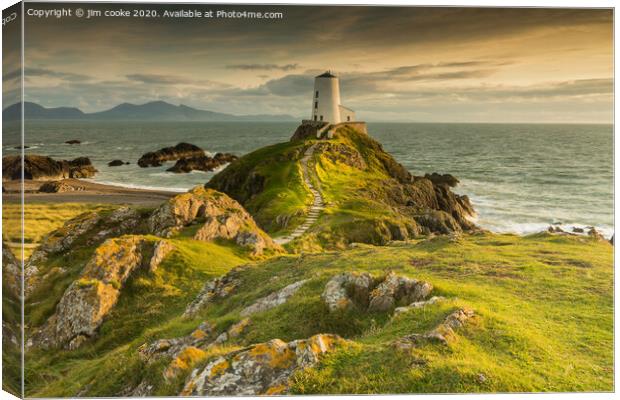 Twr Mawr Lighthouse Canvas Print by jim cooke