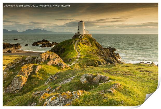 Twr Mawr Lighthouse Print by jim cooke