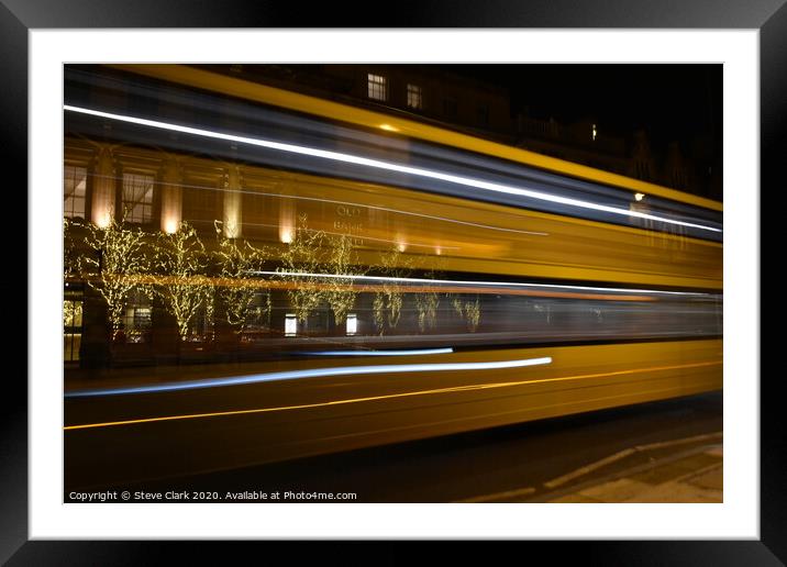 The Old Bank at night Framed Mounted Print by Steve Clark