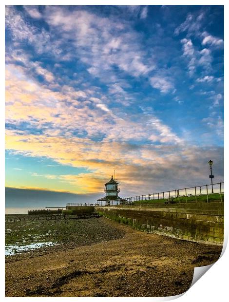 Lighthouse sky at sunrise  Print by Steven Collis
