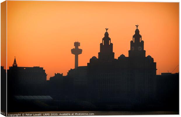 Royal Liver Building, early morning Canvas Print by Peter Lovatt  LRPS