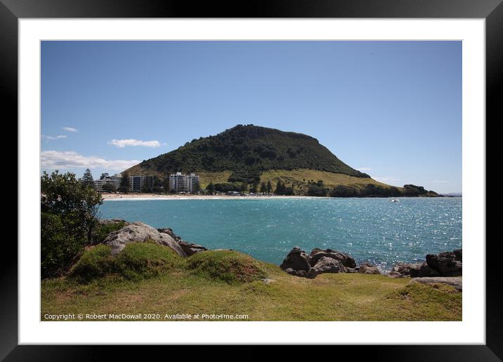Maunganui, Bay of Plenty, New Zealand Framed Mounted Print by Robert MacDowall