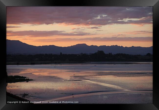 Evening sky over the Kaimais, Bay of Plenty, New Zealand - 1 Framed Print by Robert MacDowall