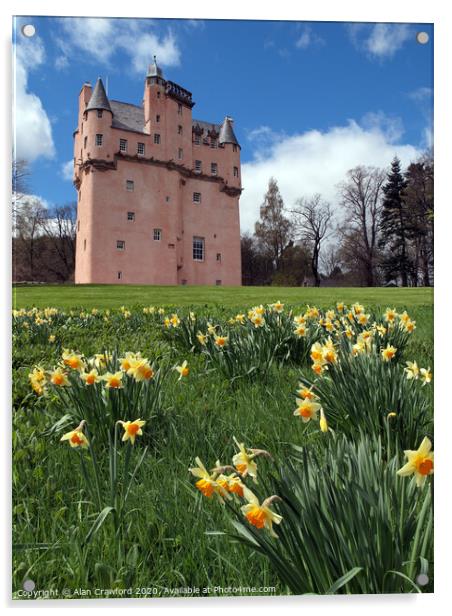 Craigievar castle, Scotland Acrylic by Alan Crawford