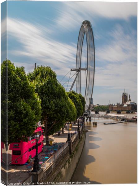 The London Eye Canvas Print by Adrian Rowley