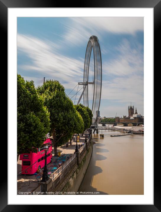 The London Eye Framed Mounted Print by Adrian Rowley