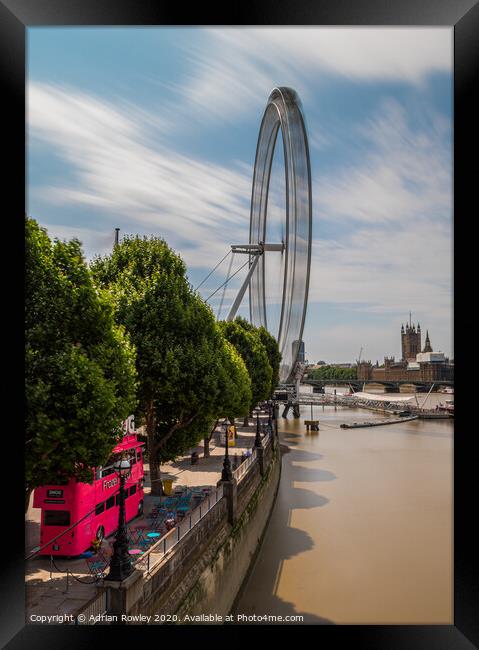 The London Eye Framed Print by Adrian Rowley