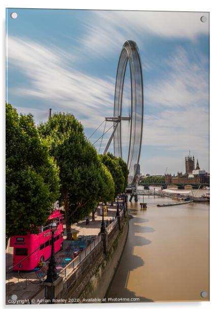The London Eye Acrylic by Adrian Rowley