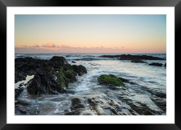 Rugged Croyde Bay sunrise Framed Mounted Print by Tony Twyman