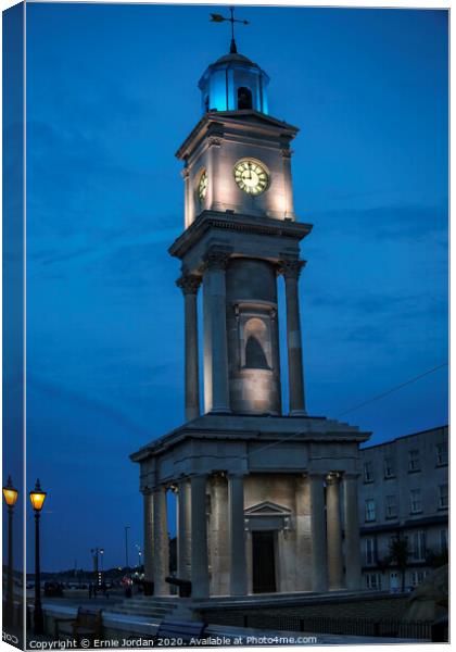 Herne Bay Clock tower Canvas Print by Ernie Jordan