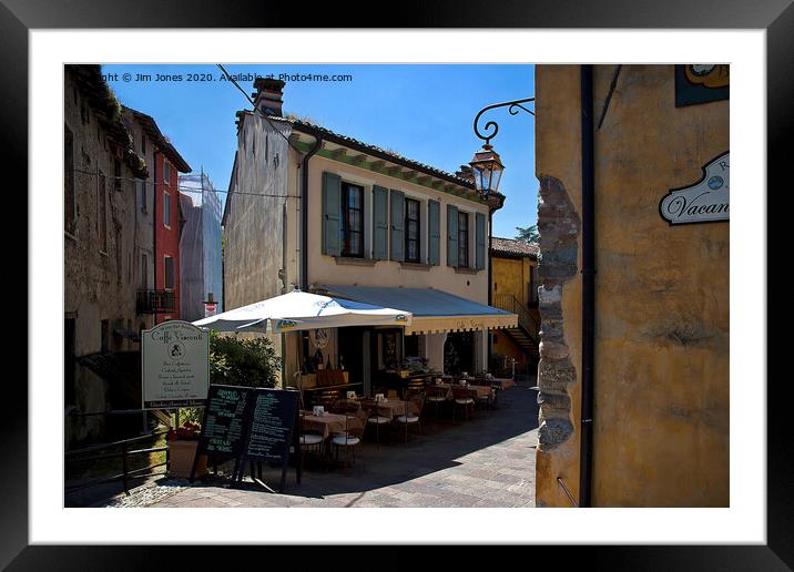 Caffe Visconti, Borghetto sul Mincio Framed Mounted Print by Jim Jones