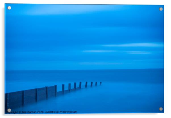 Tranquil Blue View  Scottish Coast  Acrylic by Iain Gordon