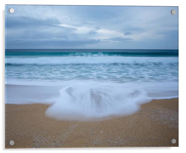Fine art seascape of Scarista beach  Acrylic by Steve Jackson