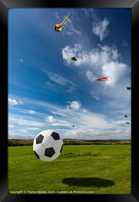 Let's go fly a kite Framed Print by Martin Slowey