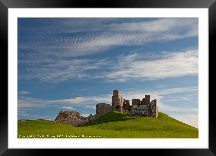 Duffus Castle Framed Mounted Print by Martin Slowey