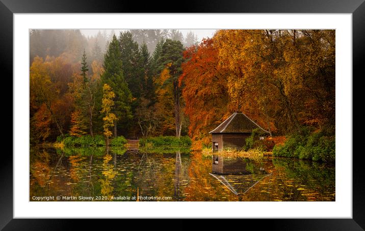 The Boathouse Framed Mounted Print by Martin Slowey