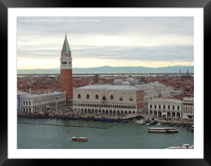 View of Venice from the Grand Canal Framed Mounted Print by Sheila Ramsey