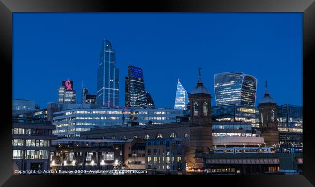 London's Blue Hour Framed Print by Adrian Rowley