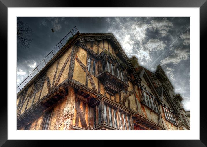 Tudor House - Oxford Framed Mounted Print by Victoria Limerick