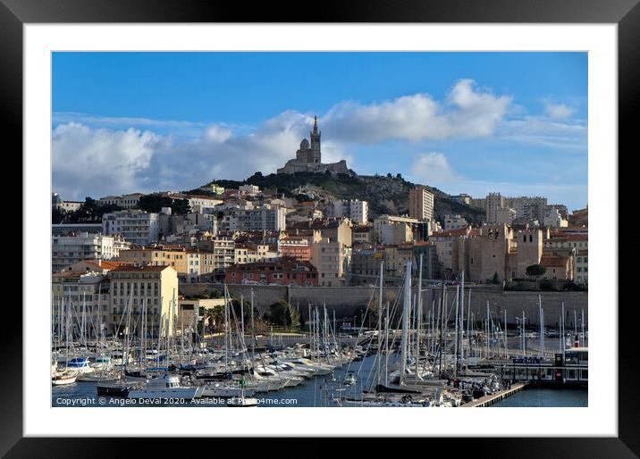 Old Port - Marseille Framed Mounted Print by Angelo DeVal