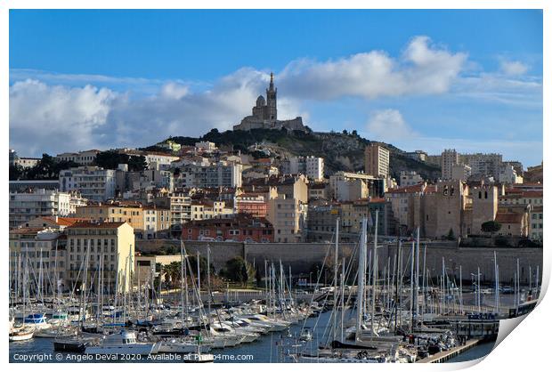 Old Port - Marseille Print by Angelo DeVal