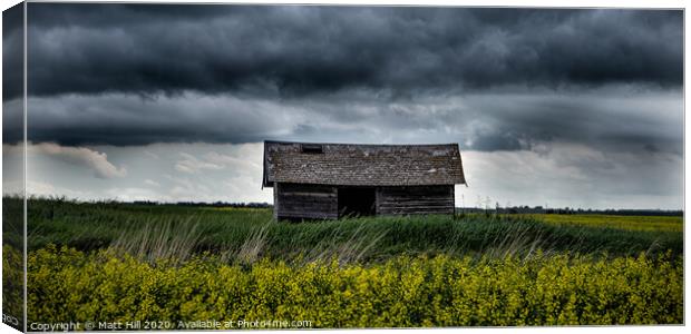 Abandoned Under Stormy Skies Canvas Print by Matt Hill