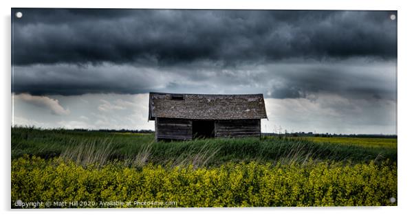 Abandoned Under Stormy Skies Acrylic by Matt Hill
