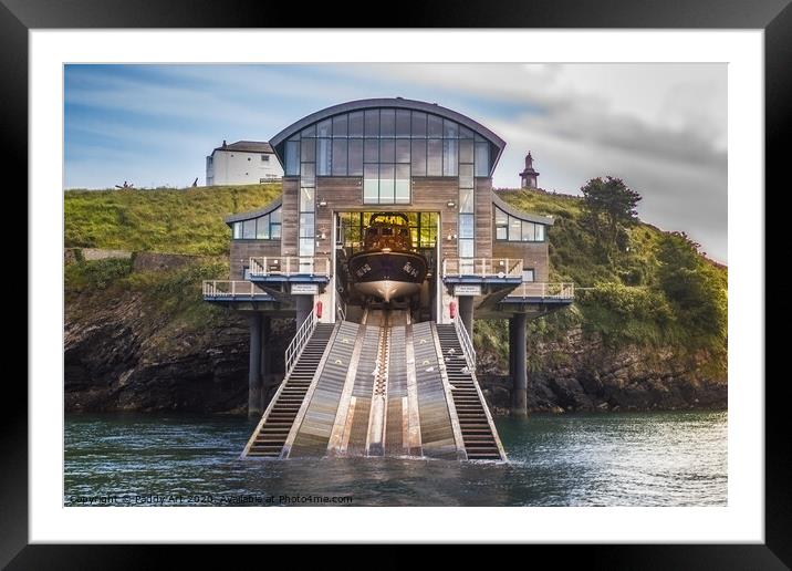 Ready for Launch - Tenby Lifeboat Framed Mounted Print by Paddy Art