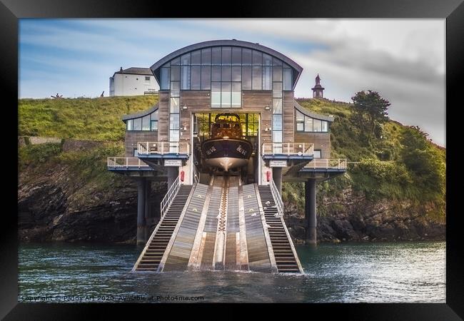 Ready for Launch - Tenby Lifeboat Framed Print by Paddy Art