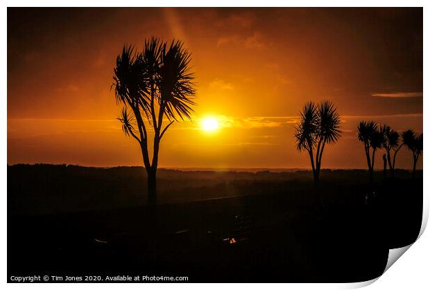 Sky sun Print by Tim Jones