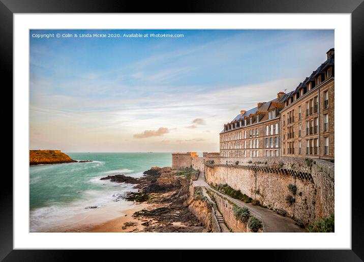 Saint-Malo in Early Morning Framed Mounted Print by Colin & Linda McKie