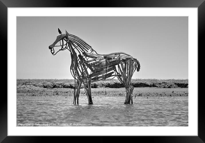 The Lifeboat Horse at Wells-next-the-Sea  Framed Mounted Print by Sally Lloyd