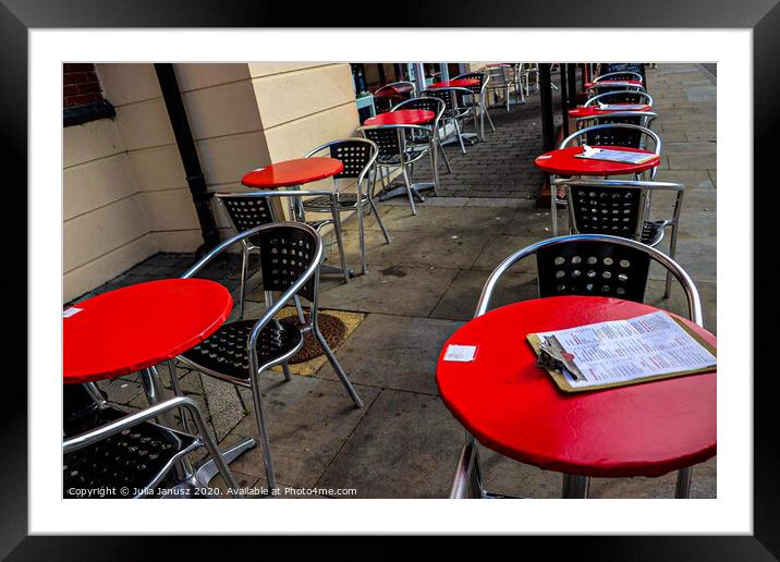 Waterfront cafe  Framed Mounted Print by Julia Janusz