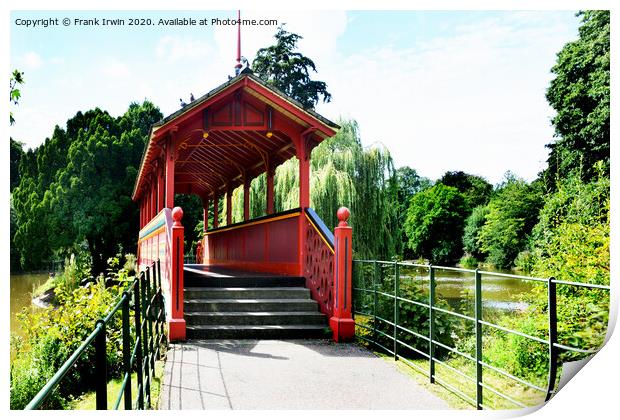Birkenhead Park's Iconic Swiss Bridge Print by Frank Irwin