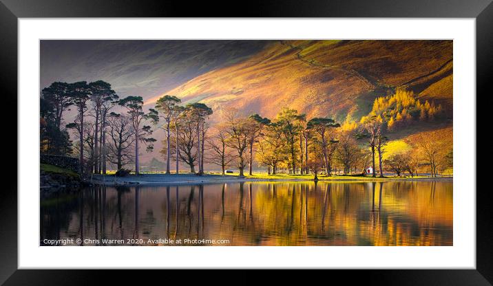 Lake Buttermere Reflection Framed Mounted Print by Chris Warren