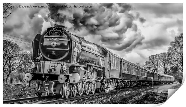 Tornado 60163 locomotive At East Lancs Railway Print by Derrick Fox Lomax