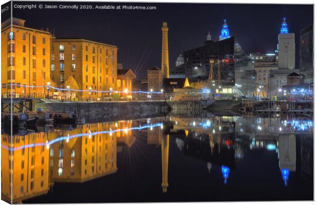 City Of Liverpool Reflections. Canvas Print by Jason Connolly
