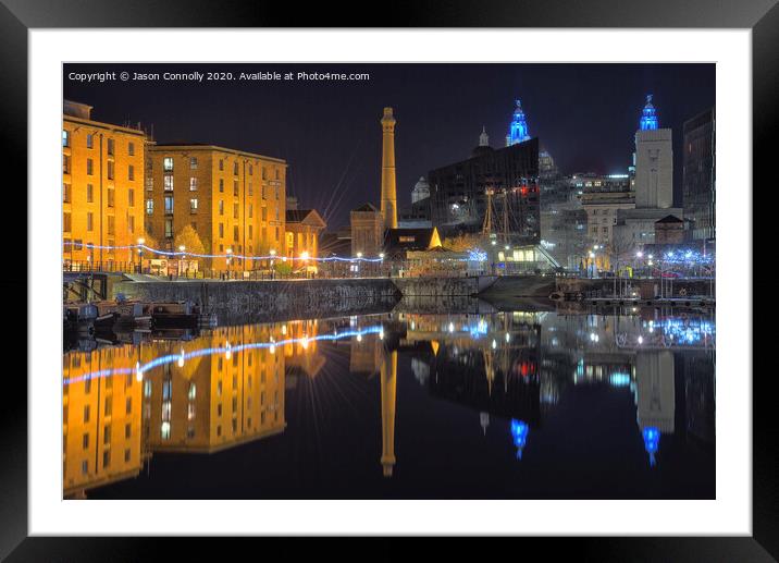 City Of Liverpool Reflections. Framed Mounted Print by Jason Connolly