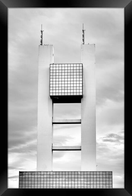 Torre de Control Maritimo da Coruna Framed Print by DiFigiano Photography