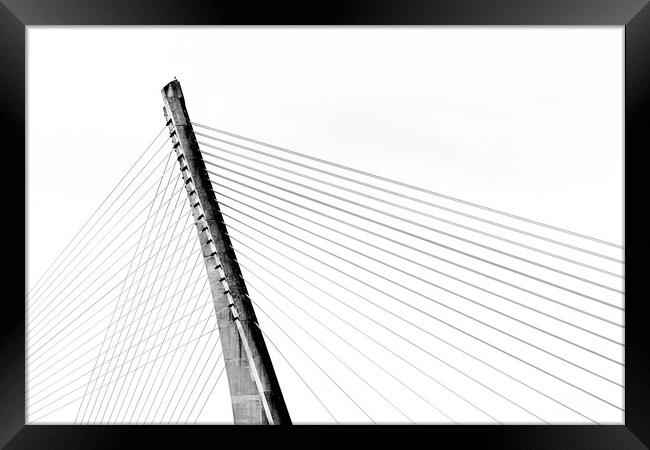 Ponte Dos Tirantes Framed Print by DiFigiano Photography