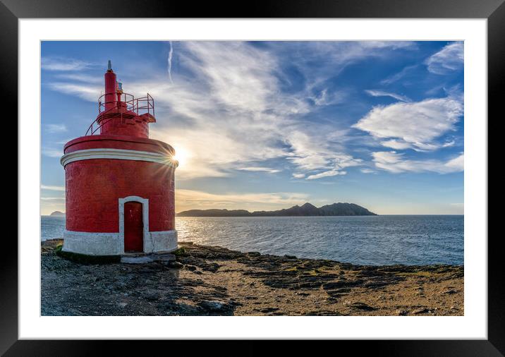 Punta Robaleira Lighthouse Framed Mounted Print by DiFigiano Photography